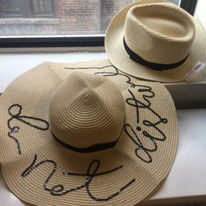 Set of 2 Straw Sunhats in Large/XL